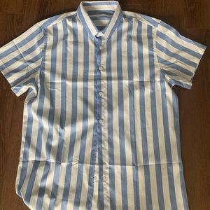 Shein Men's Striped Button Down
